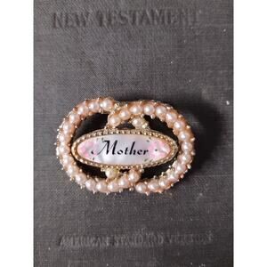 Vintage mid-century pin brooch Mother. Mother's Valentine's Day